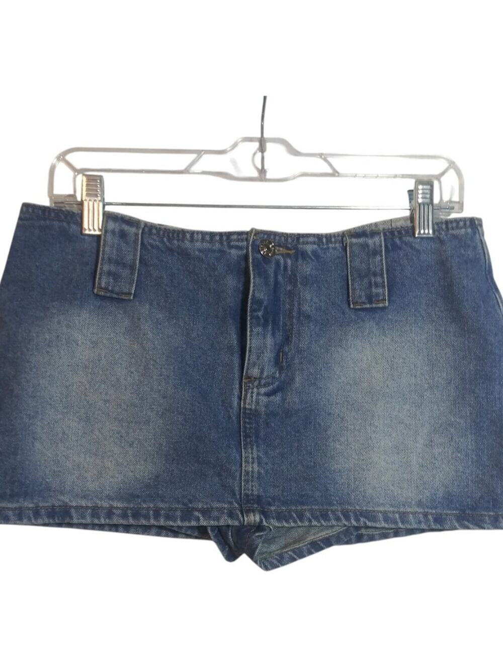 Edikted Wanona Denim Mini Skort Y2k Festival Size M